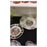 Hand Painted Center Bowl & Decorative Plate