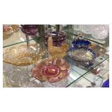 5 Pieces Gilt Decorated Glass