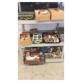 3 Shelves Of Vintage Christmas Items