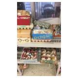 2 Shelves of Vintage a Christmas Items