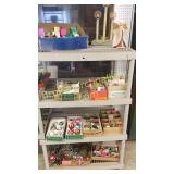 4 Shelves Of Vintage Christmas Ordainments