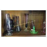 6 Pcs Amethyst Glassware, Vaseline Dog