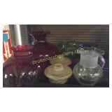7 Colored Glass Shades