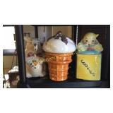 3 Assorted Cookie Jars