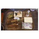 7 Dresser Boxes & 2 Hat Pins & Pin Holder