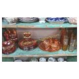 50 Pieces Marigold Carnival Glass