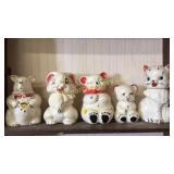 5 Assorted Cookie Jars