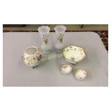 6 Pieces Assorted China, Glass