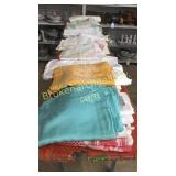 Table Lot of Linens, Tablecloths, Blanket
