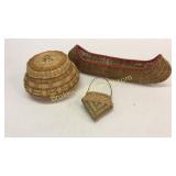 3 Pieces Indian Basketry