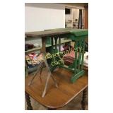 Folksy Green Side Table & Twig Stand