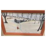 Watercolor Snow Scene