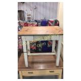 1 Drawer European Work Table in Original Paint