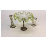 Victorian Compote, Mercury Glass