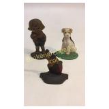 3 Vintage Cast Iron Door Stops