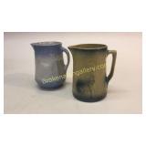 2 Salt Glaze Milk Pitchers