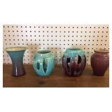 4 Pcs Assorted Pisgah Forest Pottery