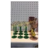 12 Pieces Assorted Colored Glass Stemware