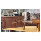 Chestnut Hanging Cupboard & Heart Pine Cobblers