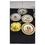 5 Quimper Plates