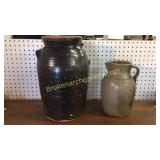 2pce Alkline Glazed Pottery