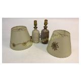 2 Morgan Pottery Bedside Lamps