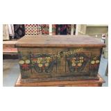 Paint Decorated Brides Chest