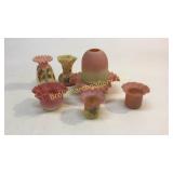 6 Pieces Mt. Washington, Peach Blow