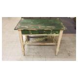 Green & White European Work Table