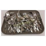 96 Pieces Assorted Silver Plate Flatware