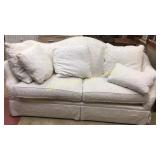 Baker Furniture Sofa W Crewel Fabric