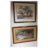 2 Signed Animal Prints