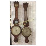 2 Vintage Barometers