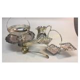 5 Pieces Silver Plate Serving Ware