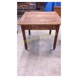 European Pine Work Table W Inlaid Top