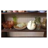 7 Pieces Of Assorted Glassware, Hall Pitcher, 2