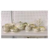 9 Pieces Belleek Shamrock