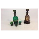 Silver Overlay Cordial Set, Decanter