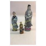3 Porcelain Asian Figures
