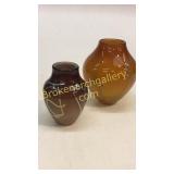 2 Cohen Art Glass Vases