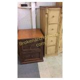 2 Wooden File Cabinets