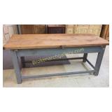 7’ Stretcher Base Farm Table