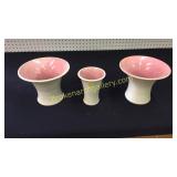 3 Pisgah Forest Vases