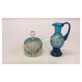 2 Pieces Hand Painted Glassware