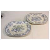 2 Blue Transfer Ware Platters