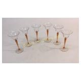 6 Steuben Spiral Twist Stems