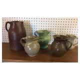5 Assorted Pitchers Various Makers