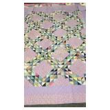 2 Pieced Hand Stitched Quilts