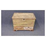 Early Heart Pine Split Drawer Mule Chest