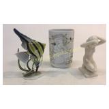 Rosenthal Vase and Fish, Hutchenreuther Nude